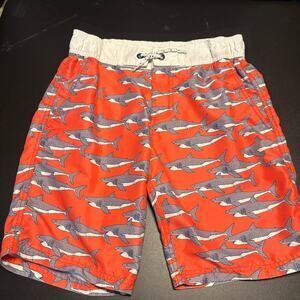 Boden Swim Trunks Boys 113-14Y Sharks Boardshorts Shorts Pool Beach Vacation